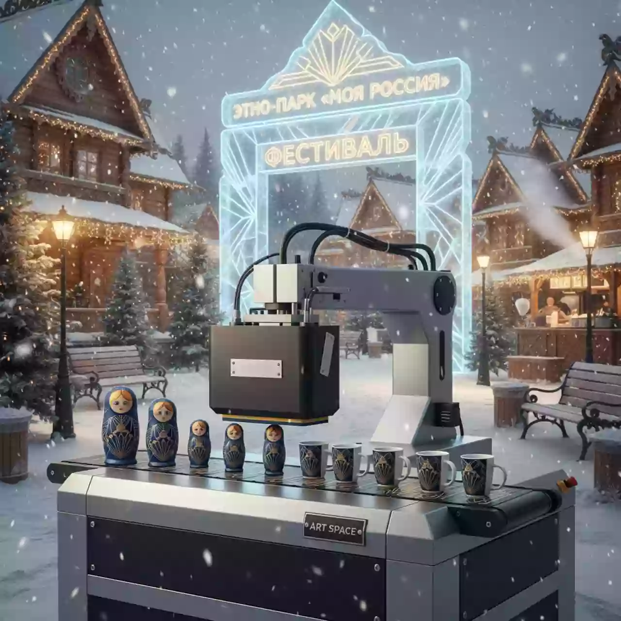 Аренда Станок тампонный Winon WN 160A в этно-парке «Моя Россия» — ART SPACE