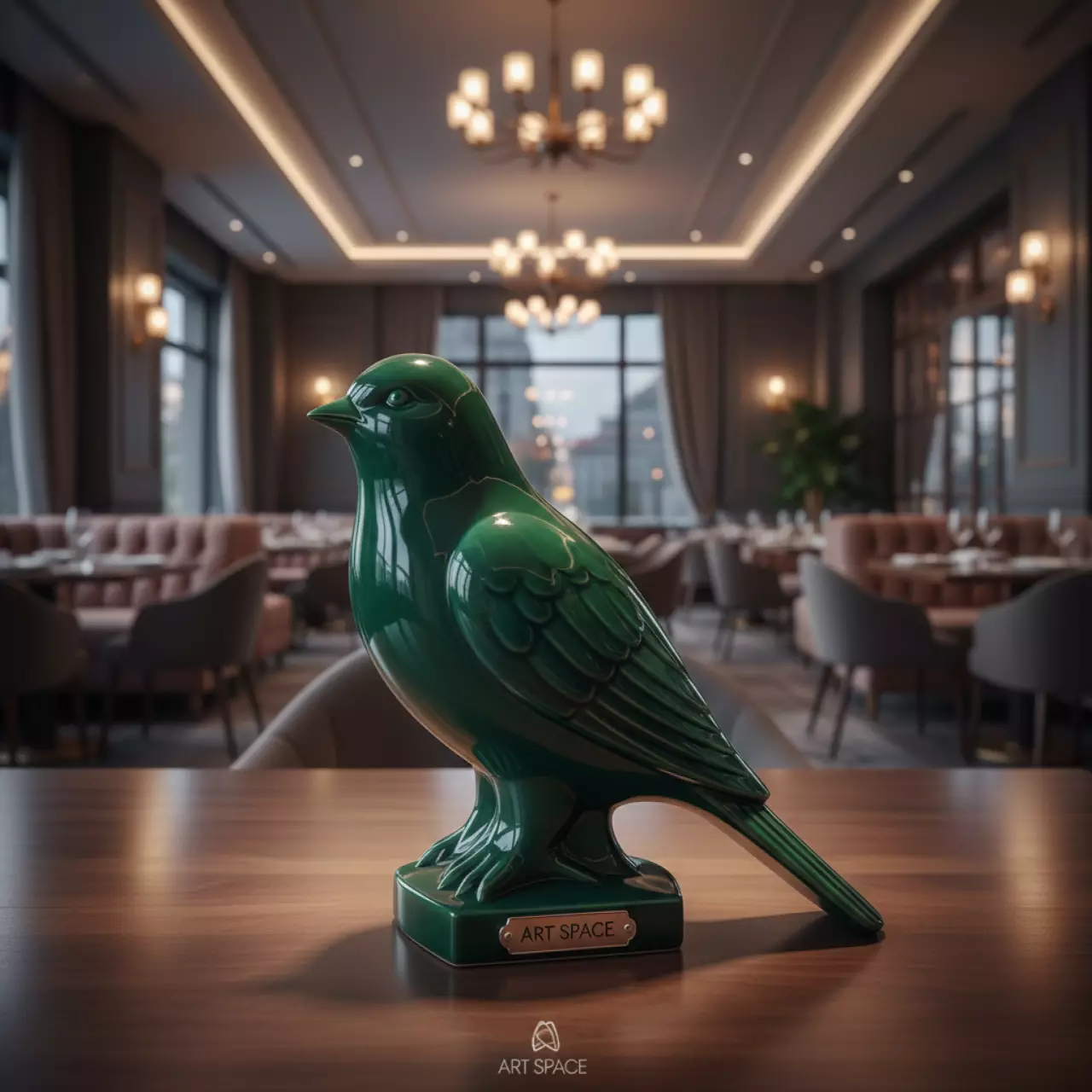 Аренда Статуэтка Green Bird decoration в ресторане «Brunello» — ART SPACE