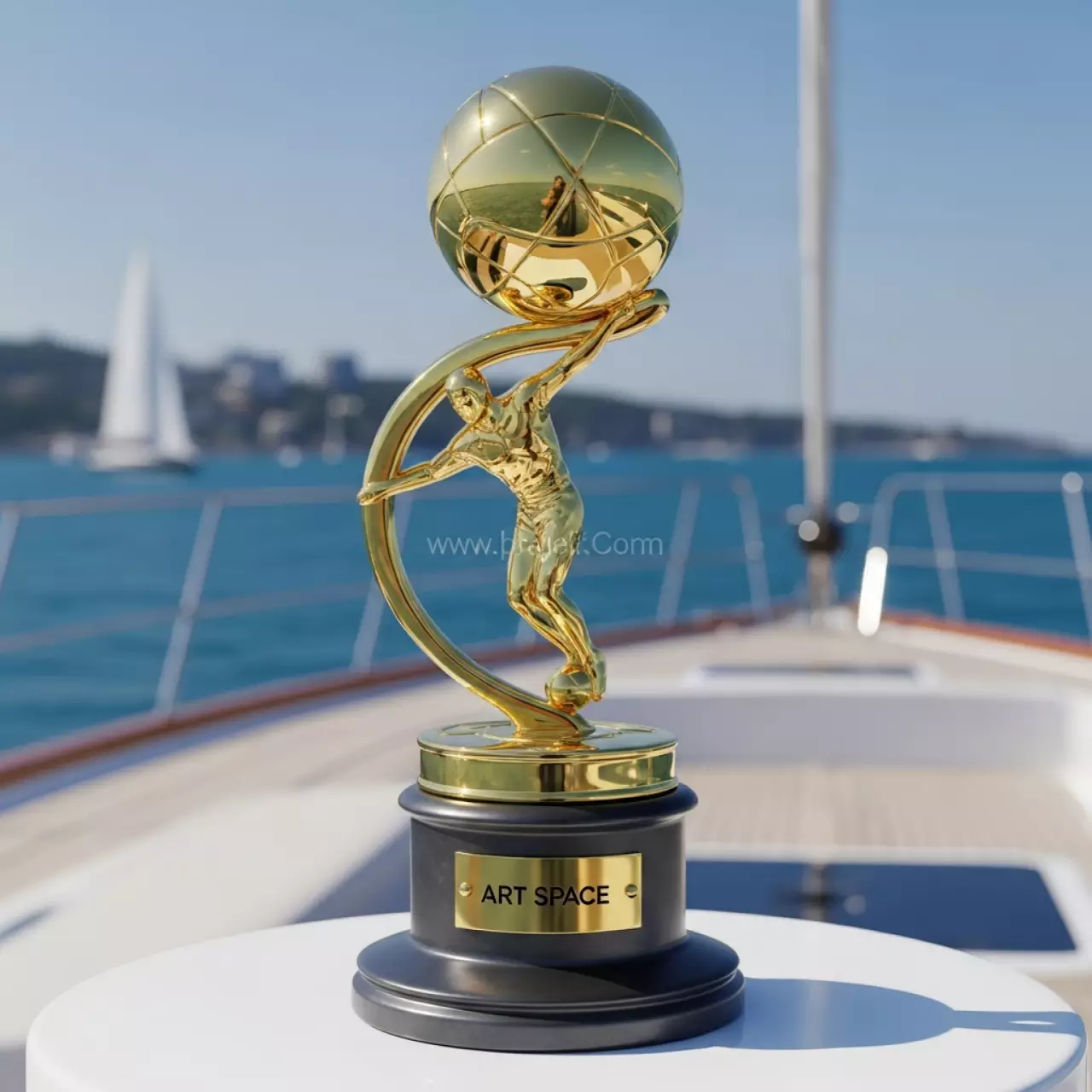 Аренда Статуэтка Оскар футбольный на парусной регате (Сочи) — ART SPACE