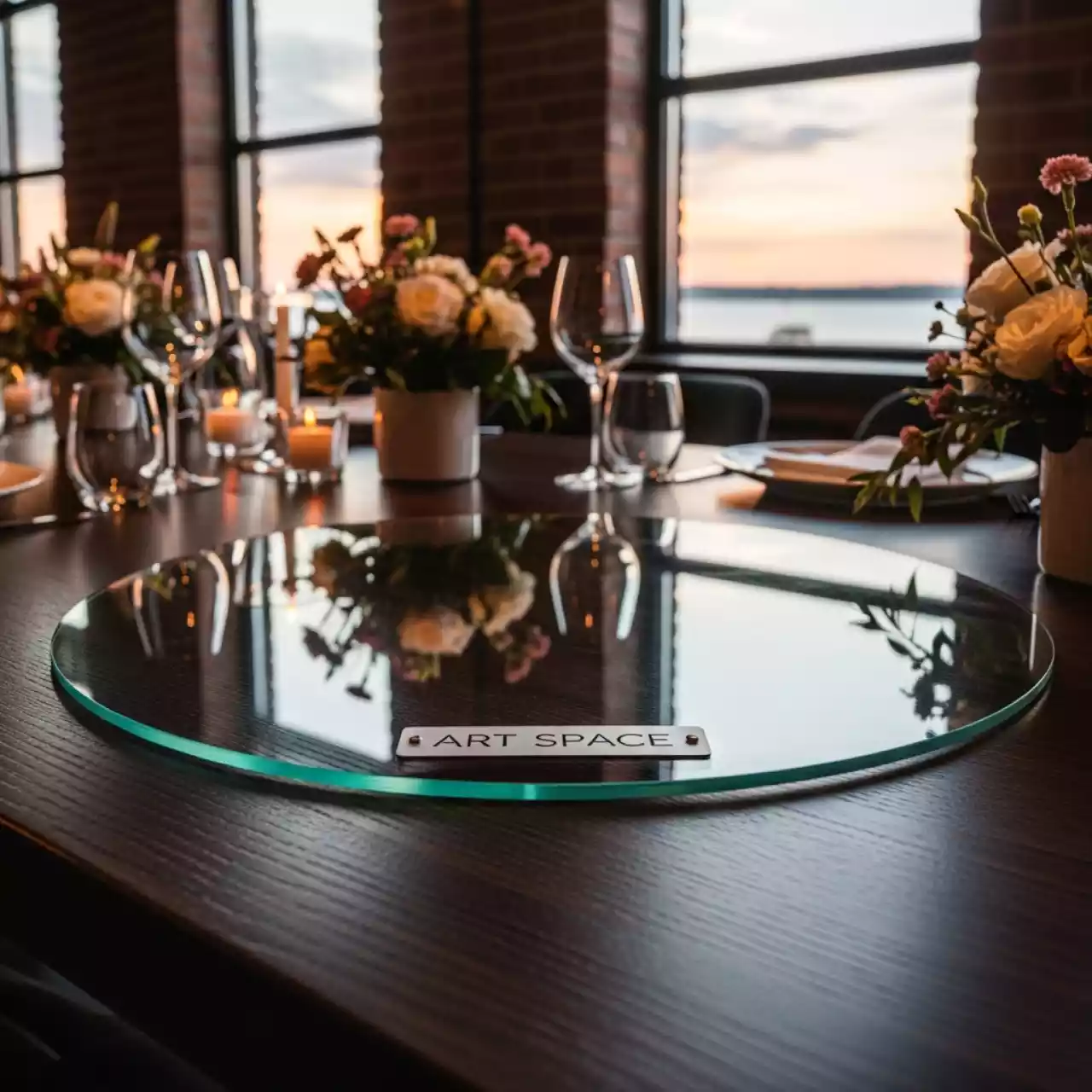 Аренда Стекло круглое 500 мм в ресторане «Voda» — ART SPACE