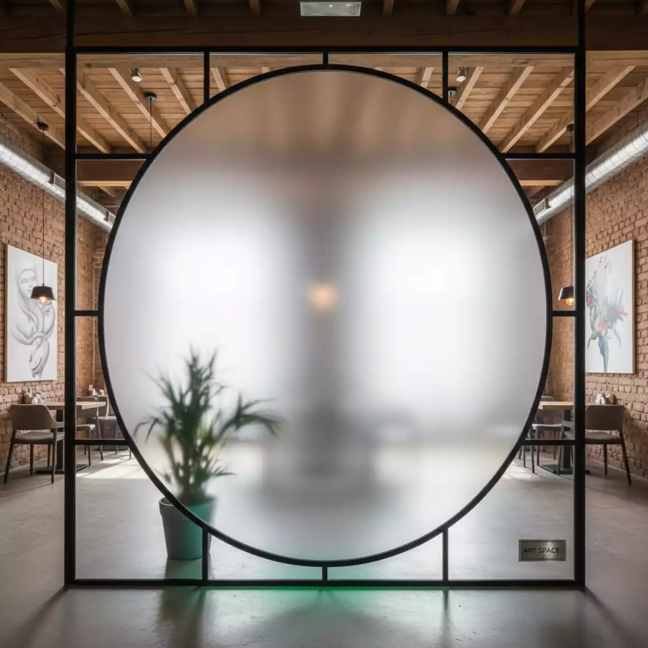 Аренда Стекло матовое полукруглое в ресторане «Паруса» — ART SPACE