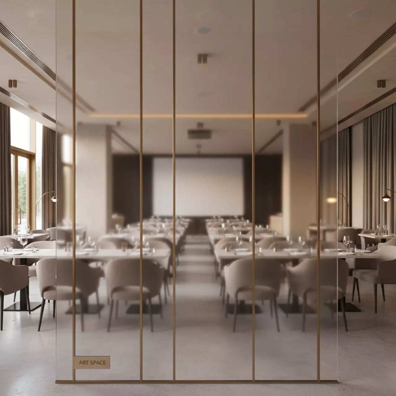 Аренда Стекло матовое в ресторане «Высота 5642» — ART SPACE