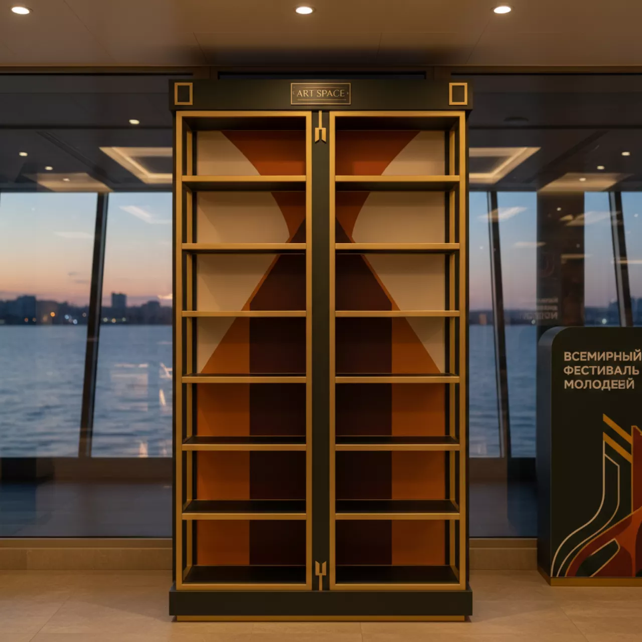 Аренда Стеллаж 10 ячеек на теплоходе «Дагомыс» — ART SPACE