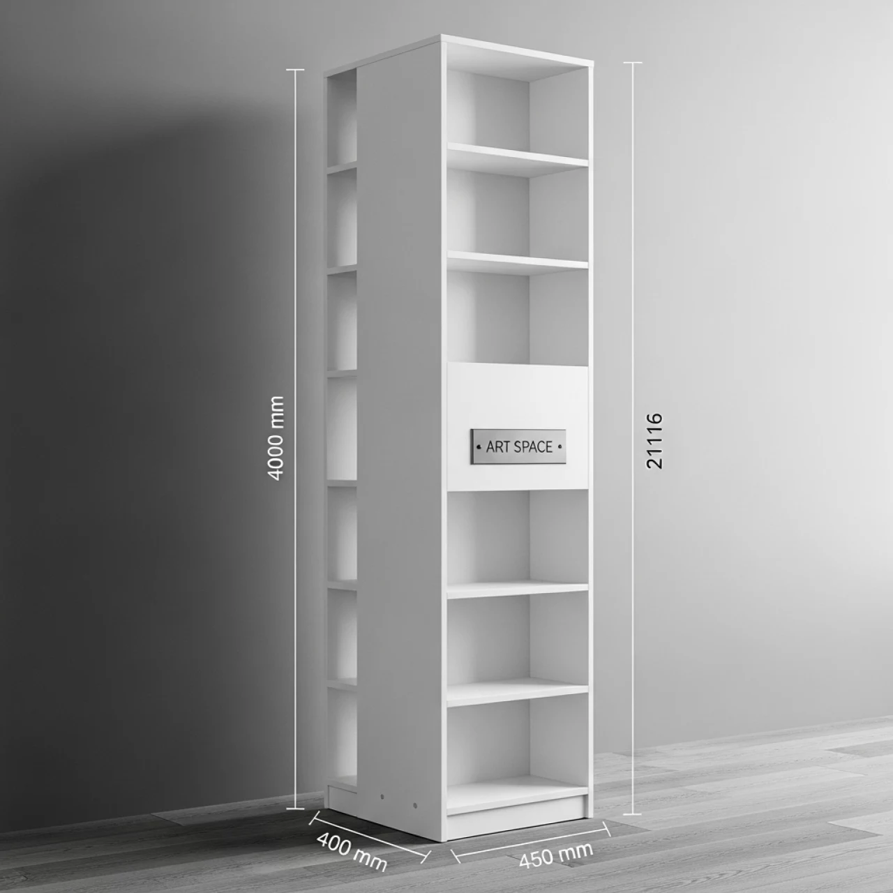 Аренда Стеллаж 400х450х2116 белый в ресторане «D.O.M» — ART SPACE