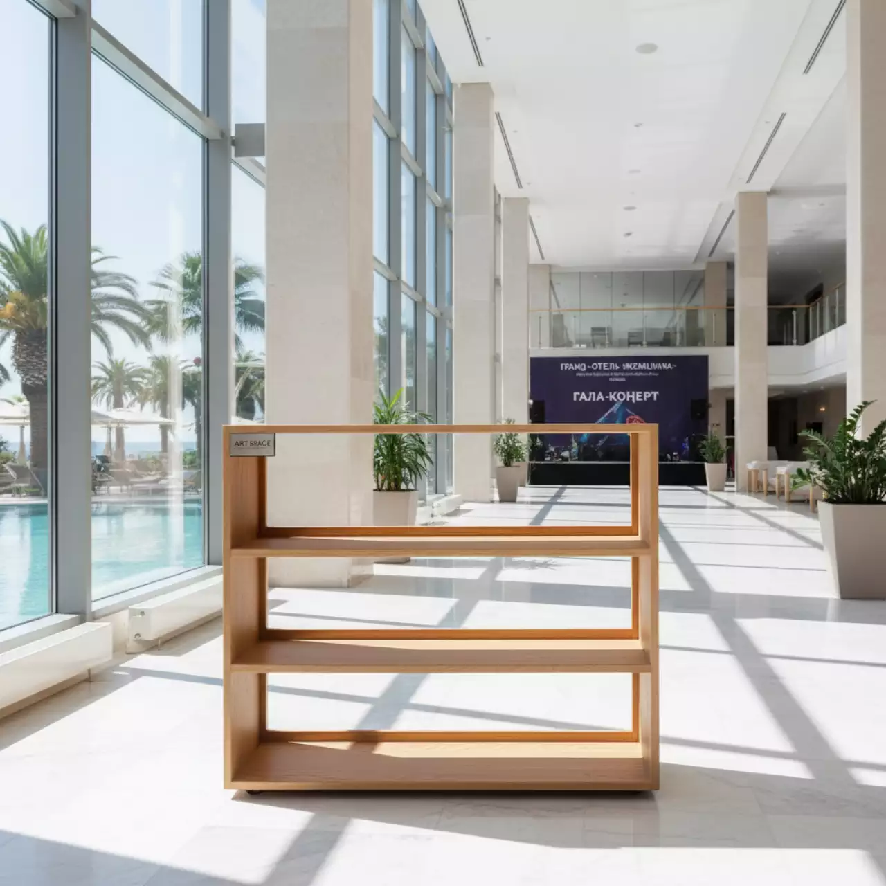 Аренда Стеллаж 800х450х1348 мм шамони светлый в гранд-отеле «Жемчужина» — ART SPACE