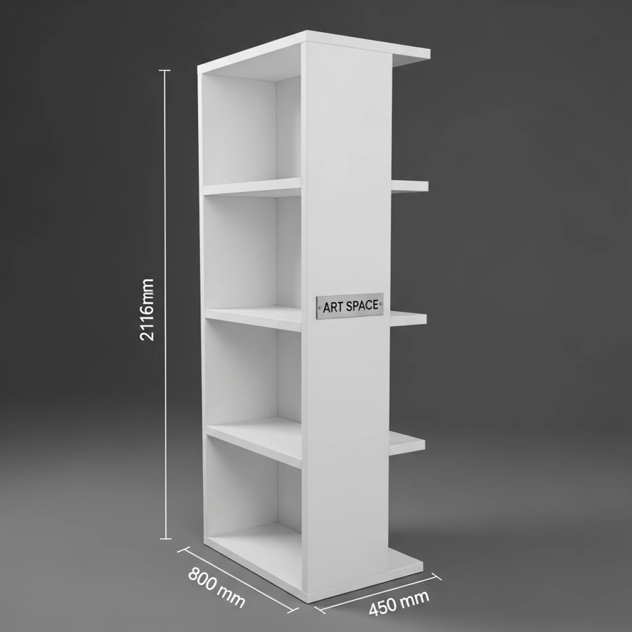 Аренда Стеллаж 800х450х2116 белый на теплоходе «Дагомыс» — ART SPACE