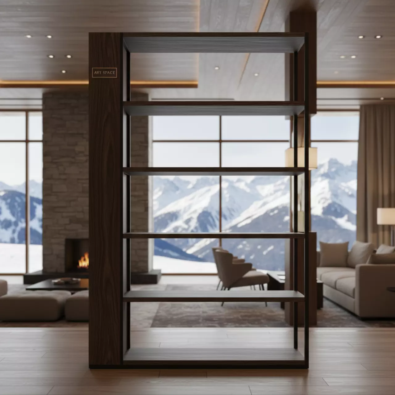 Аренда Стеллаж 800х450х2116 шамони темный на курорте «Газпром» (Альпика) — ART SPACE