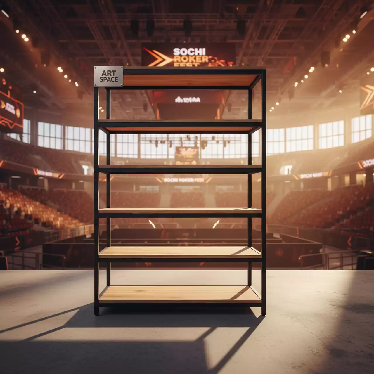 Аренда Стеллаж деревянный 77х33х174 см в ледовом дворце «Большой» — ART SPACE