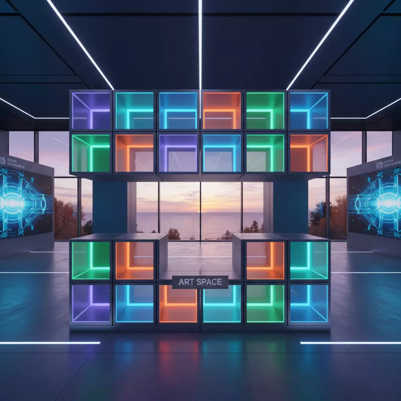 Аренда Стеллаж для игрушек и книг Цветные кубики в конгресс-холле отеля Жемчужина — ART SPACE