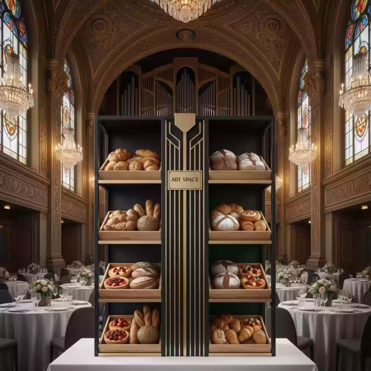 Аренда Стеллаж хлебный в Зале органной и камерной музыки — ART SPACE