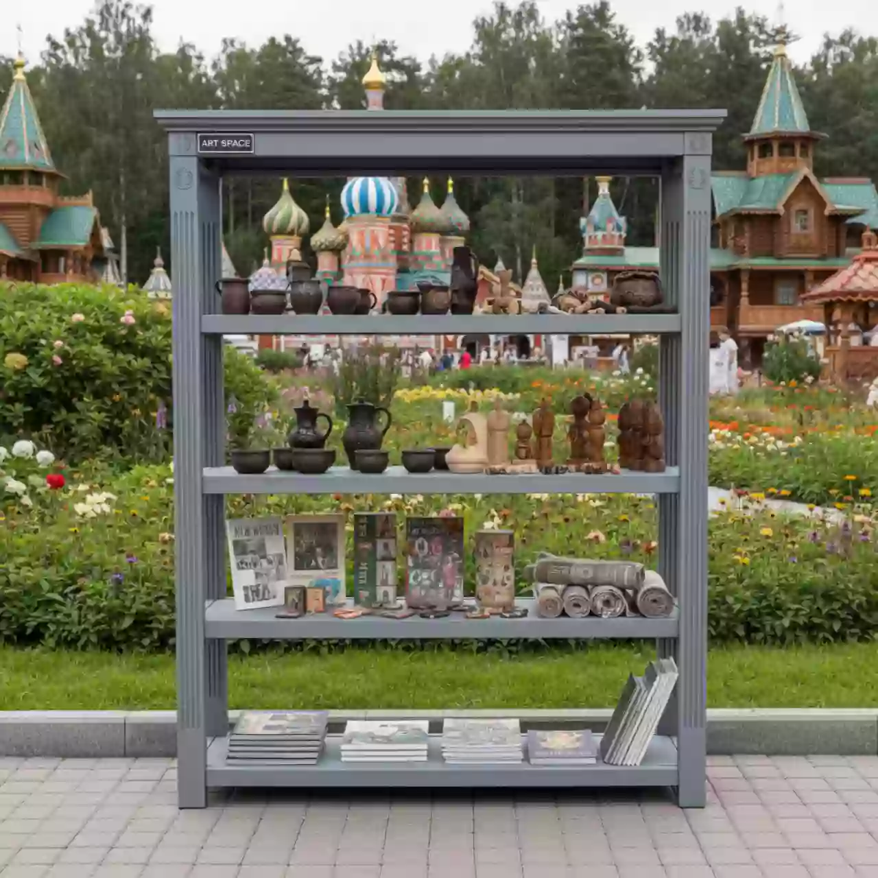 Аренда Стеллаж металлический Практик SB 180 в этно-парке «Моя Россия» — ART SPACE