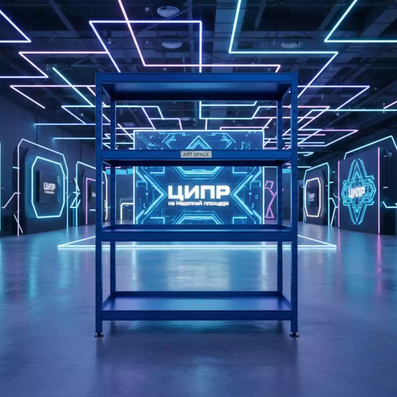 Аренда Стеллаж металлический Практик SB 185KD 100х30 4M синий на Медальной площади — ART SPACE