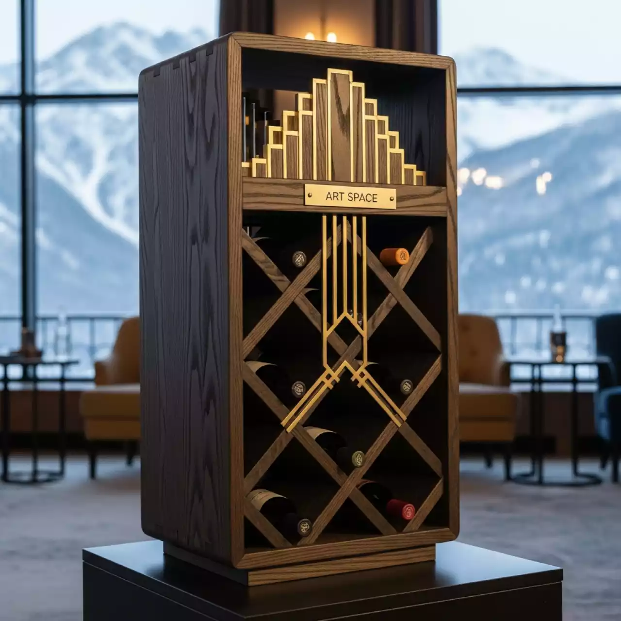 Аренда Стеллаж Нила лофт для вина массив в Поляна 1389 Отель и Спа — ART SPACE