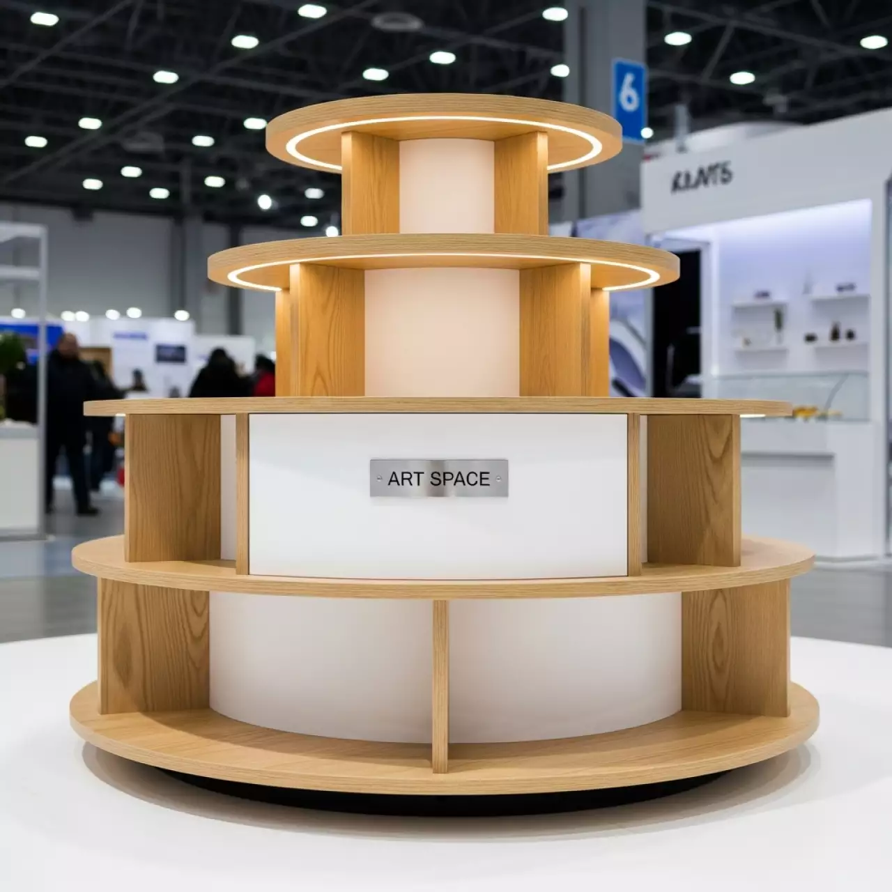 Аренда Стеллаж островной круглый в ледовой арене «Шайба» — ART SPACE