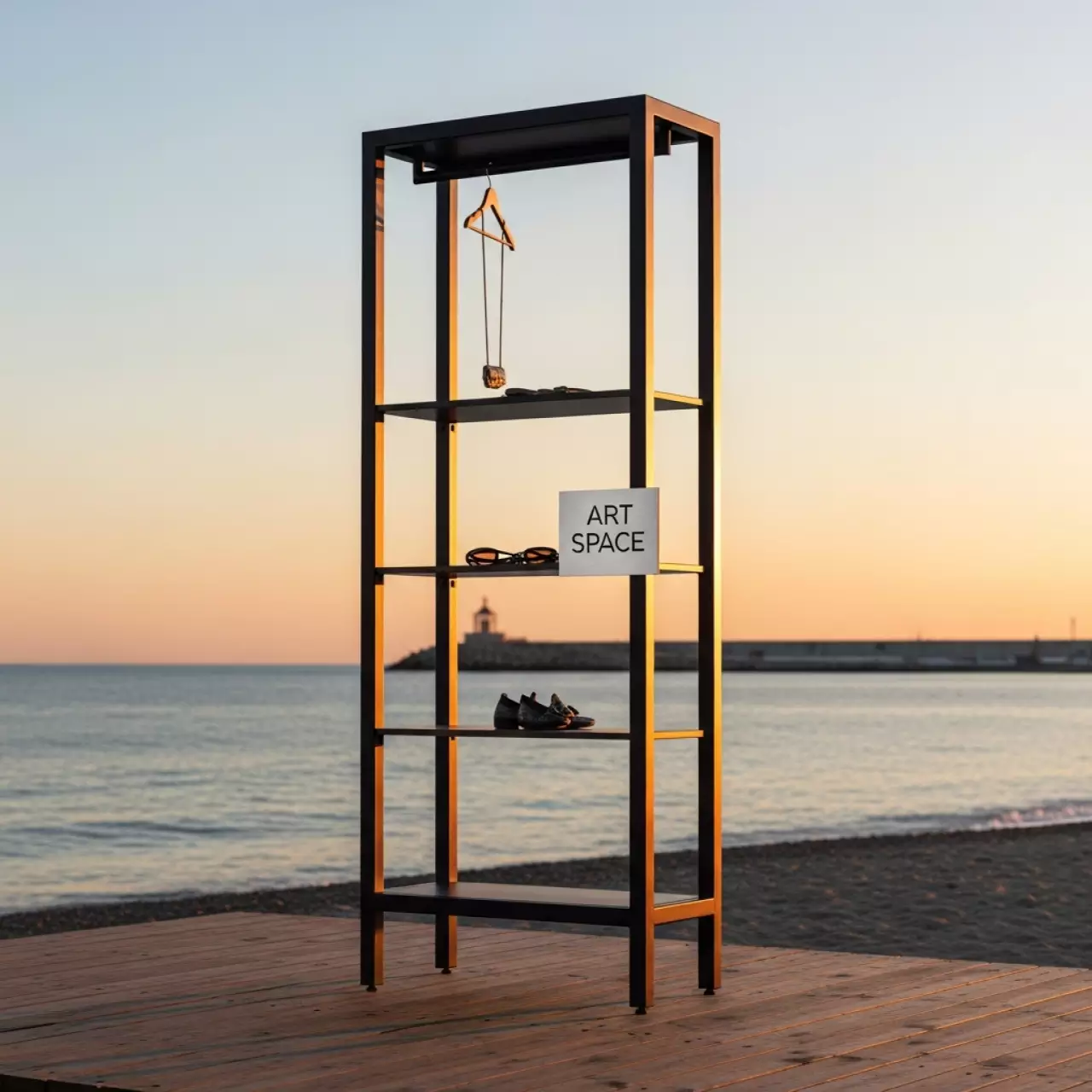 Аренда Стеллаж торцевой без базы на пляже «Маяк» — ART SPACE