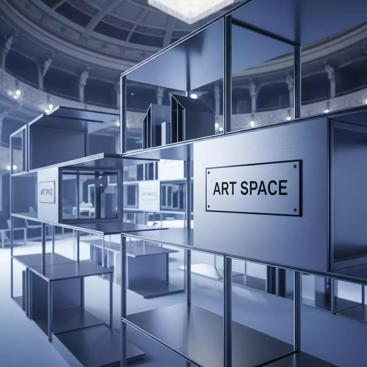 Аренда Стеллажи быстросборные металлические в Зимнем театре — ART SPACE