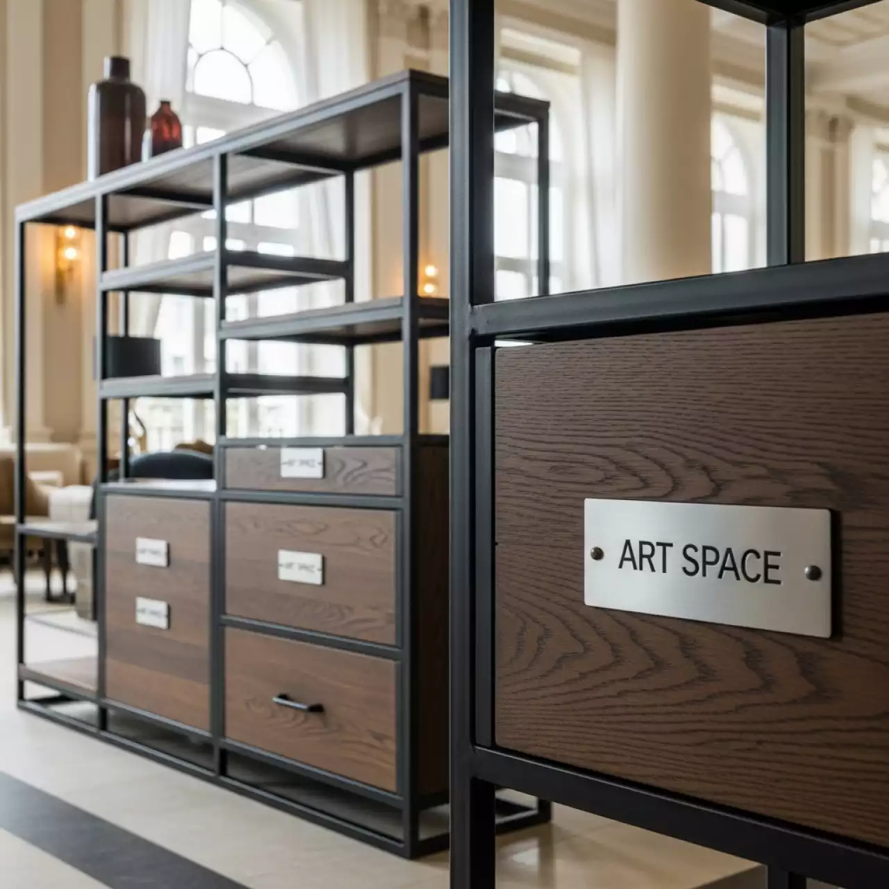 Аренда Стеллажи комоды для хранения для мероприятия в Гранд Отель Поляна — ART SPACE