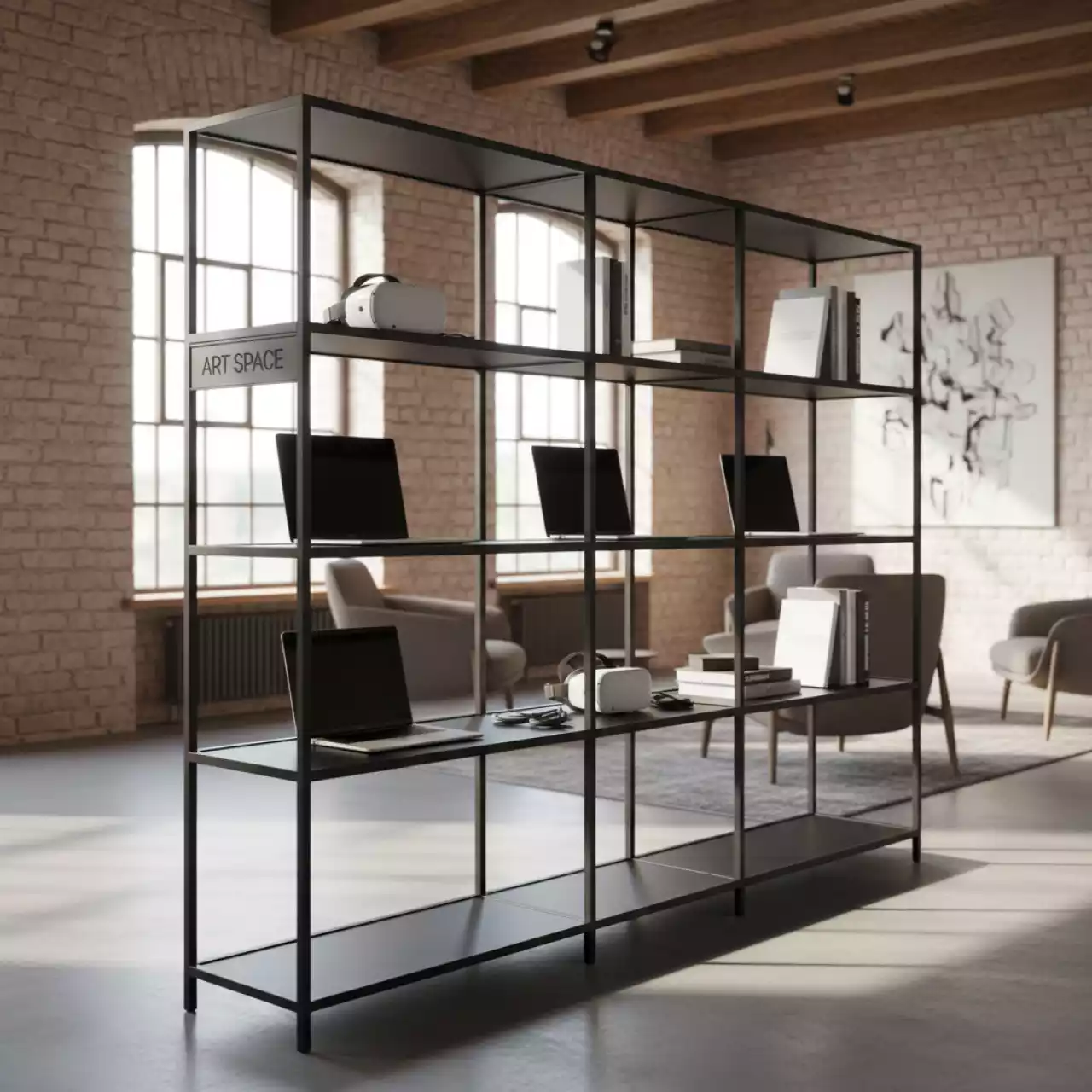 Аренда Стеллажи металлические глубиной 30 см в Boutique Hotel PORTUM 1905 — ART SPACE