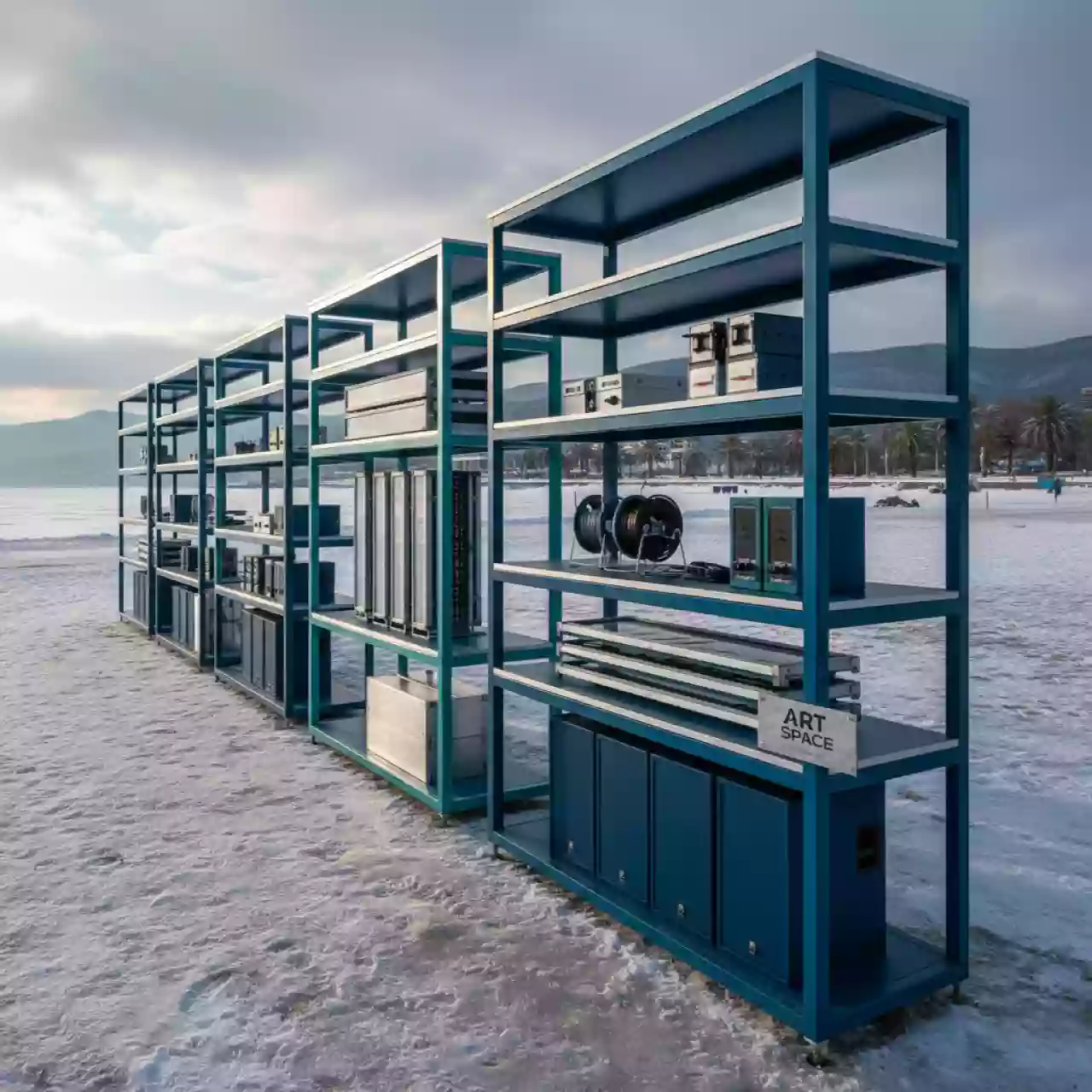 Аренда Стеллажи металлические полочные на пляже «Ривьера» — ART SPACE