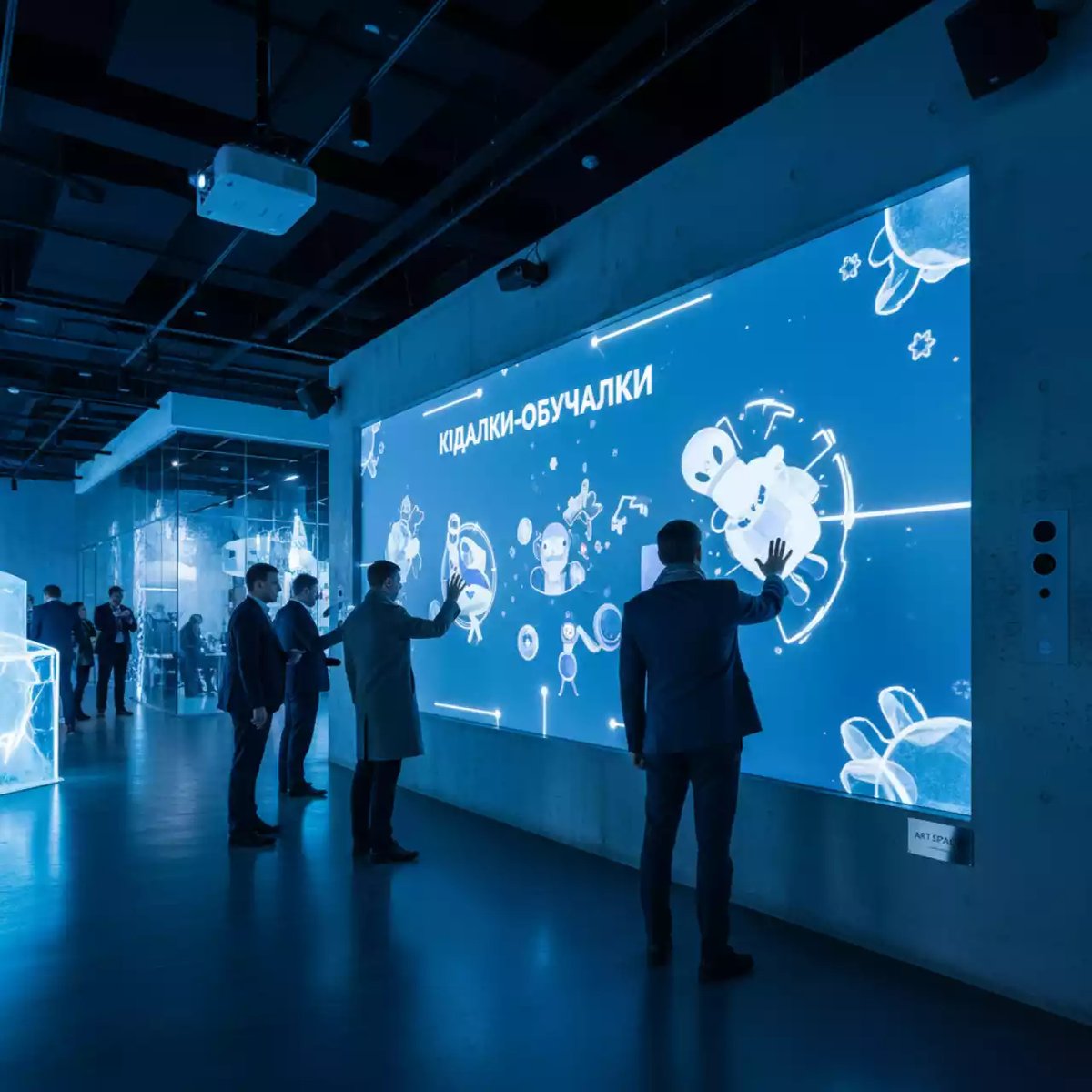 Аренда Стена интерактивная Interactive Project «Кидалки обучалки» без корпуса в ледовой арене «Шайба» — ART SPACE