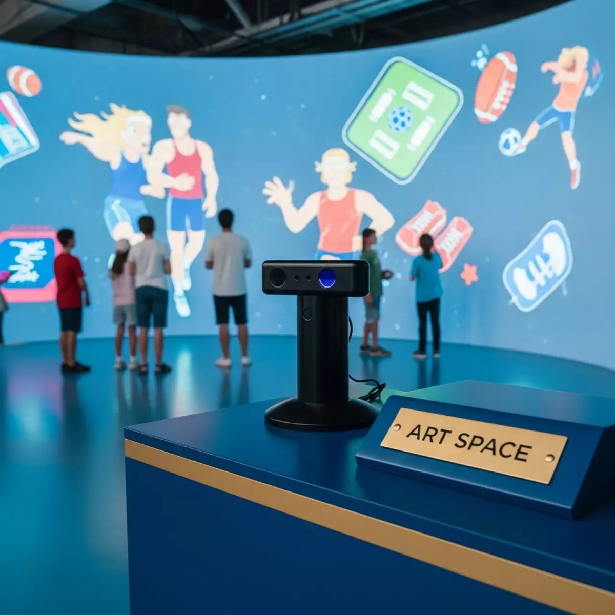 Аренда Стена интерактивная Interactive Project Ожившие рисунки в корпусе Kinect в VK Stadium Sirius — ART SPACE