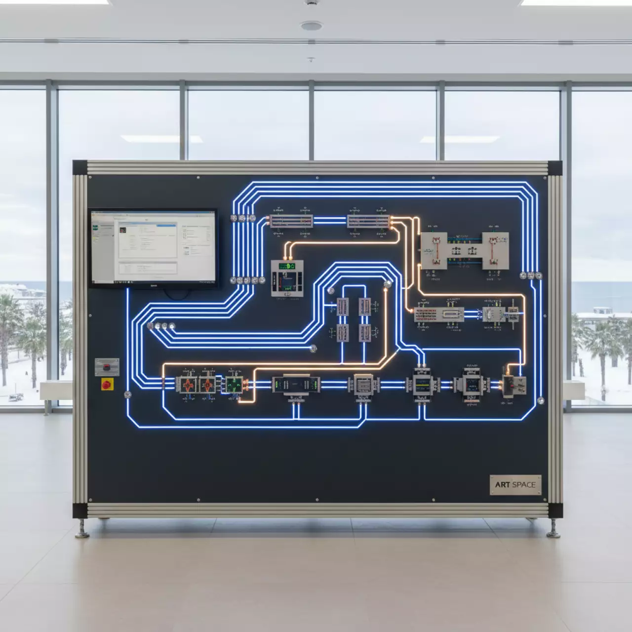 Аренда Стенд электрифицированный схемы цепей тепловоза 2ТЭ116У с компьютерным управлением на Имеретинской набережной — ART SPACE