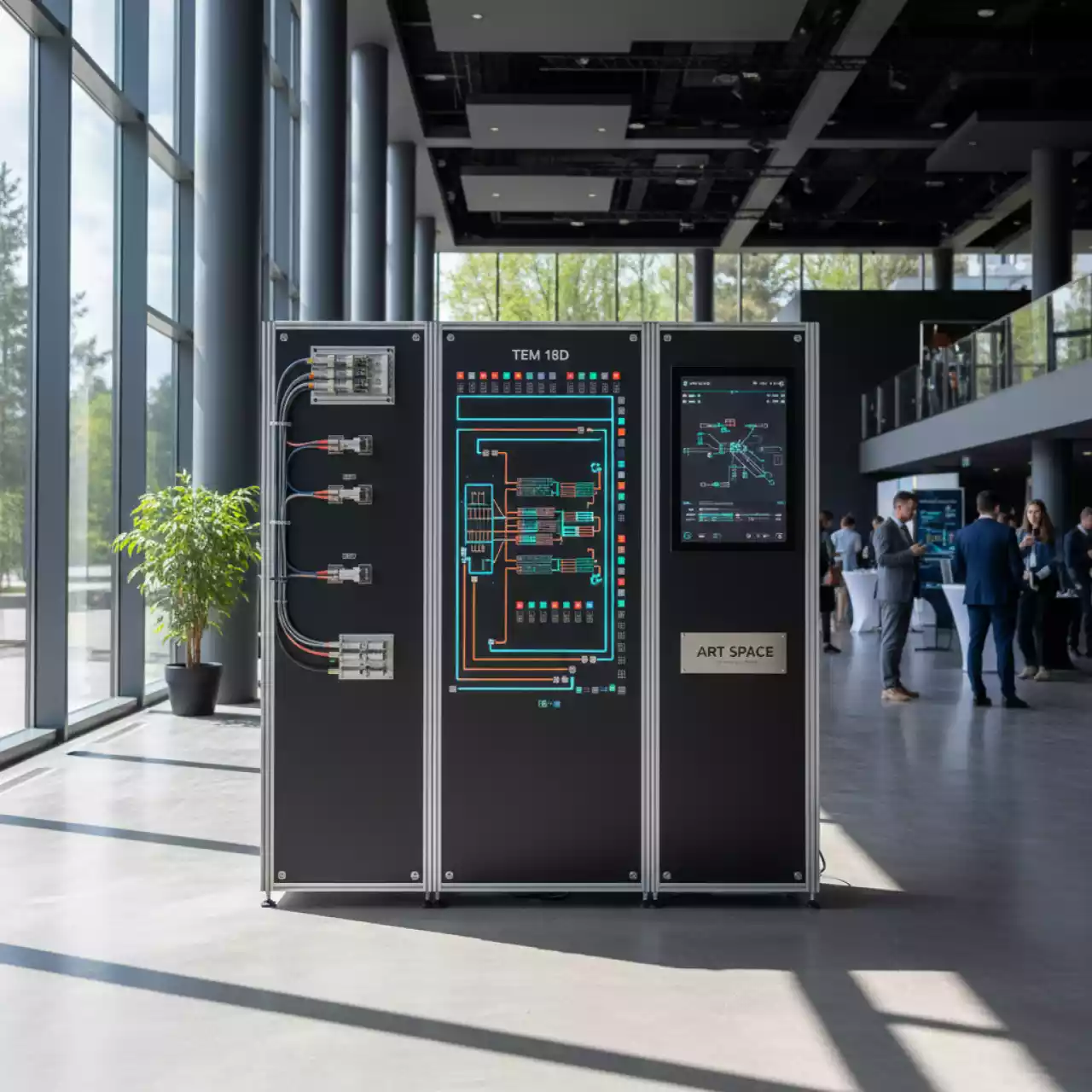 Аренда Стенд электрифицированный схемы цепей управления тепловоза ТЭМ 18Д с компьютерным управлением 3 секции в Гранд Отель Поляна — ART SPACE