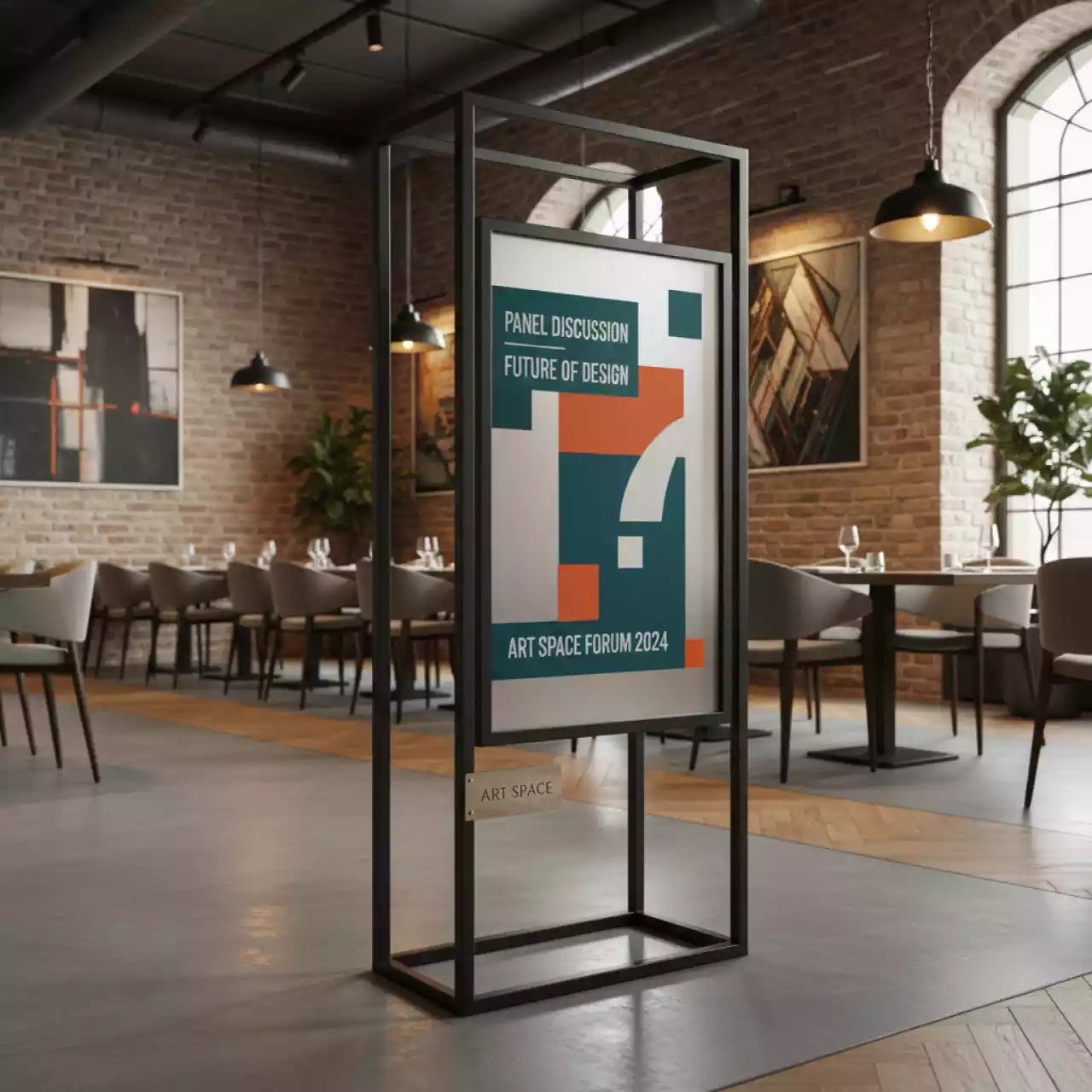 Аренда Стенд информационный напольный в ресторане «Магеллан» — ART SPACE