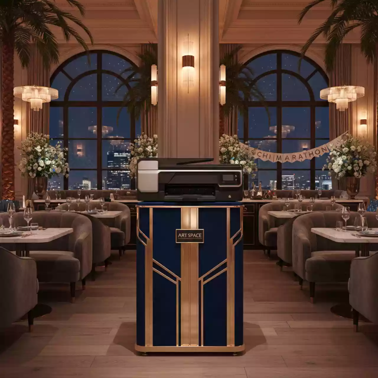 Аренда Стенд напольный для плоттера Ricoh Pro L5130 в ресторане «Магадан» — ART SPACE