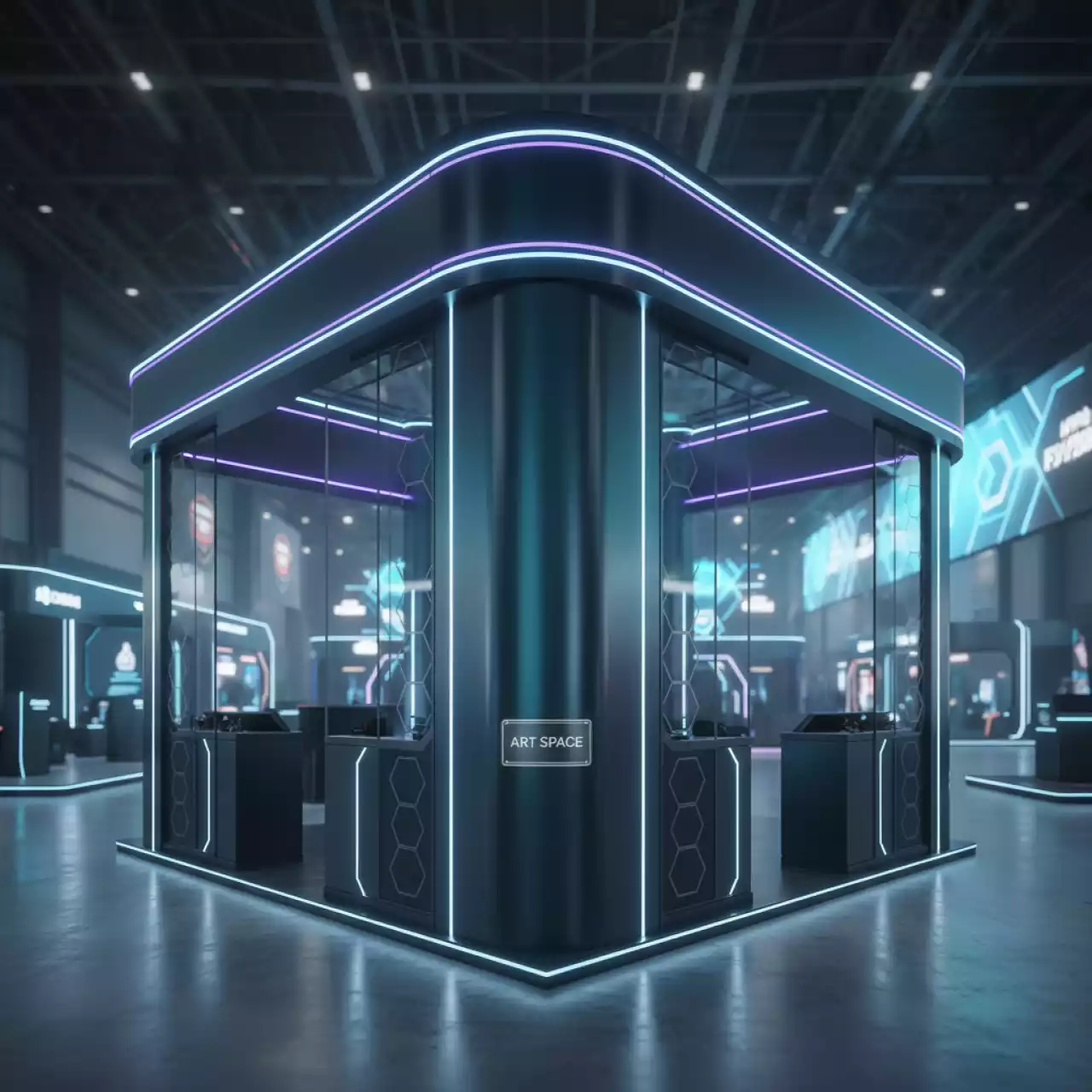 Аренда Стенд Поп ап с фризом прямой в Omega Sirius — ART SPACE