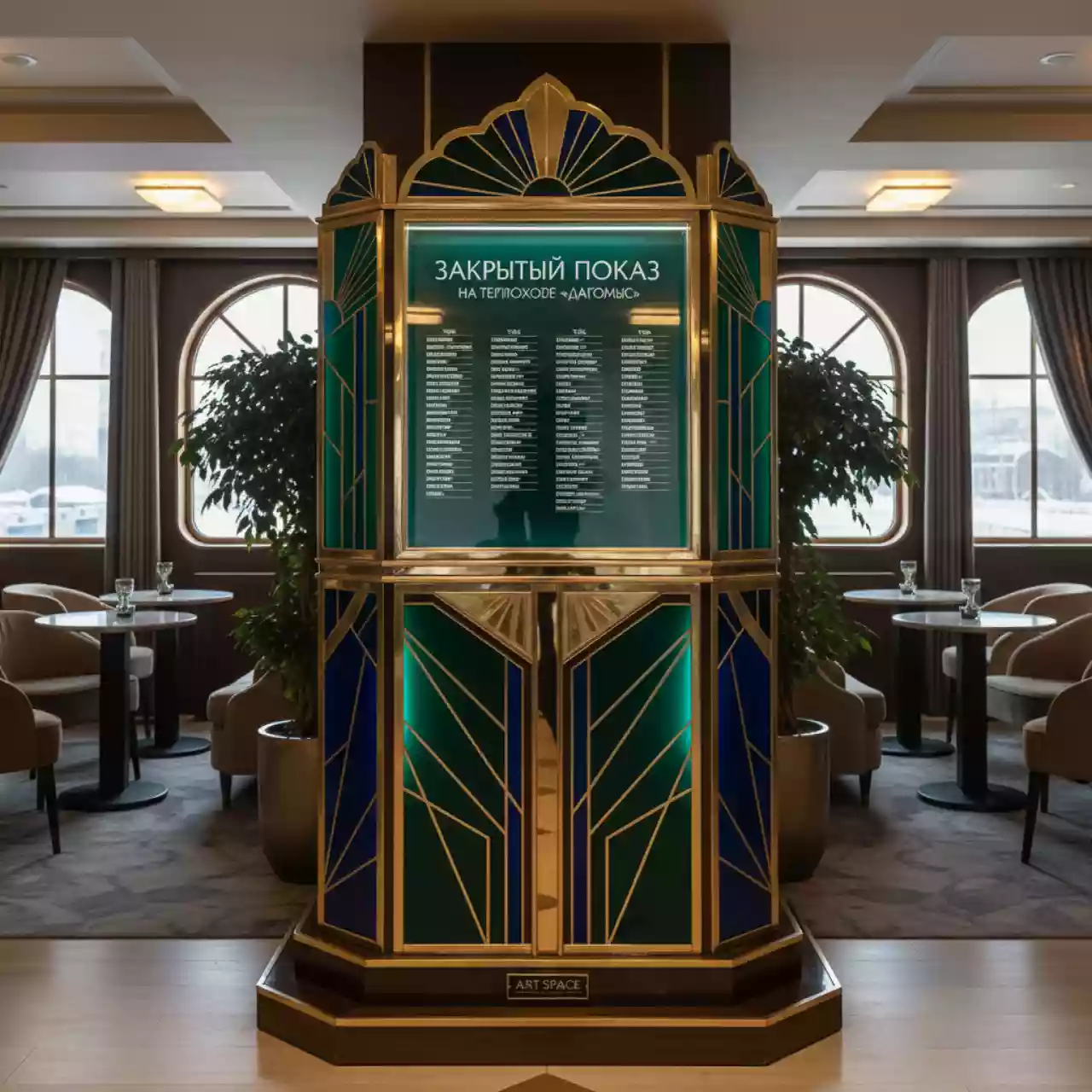 Аренда Стенд рассадки 2 на теплоходе «Дагомыс» — ART SPACE