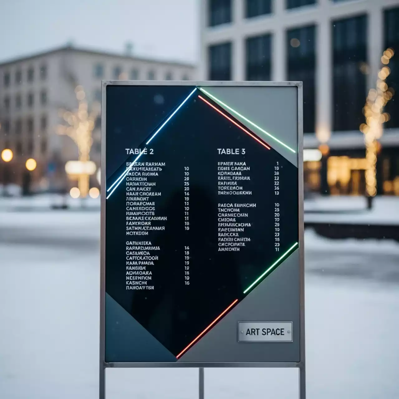 Аренда Стенд рассадки 3 на Медальной площади — ART SPACE