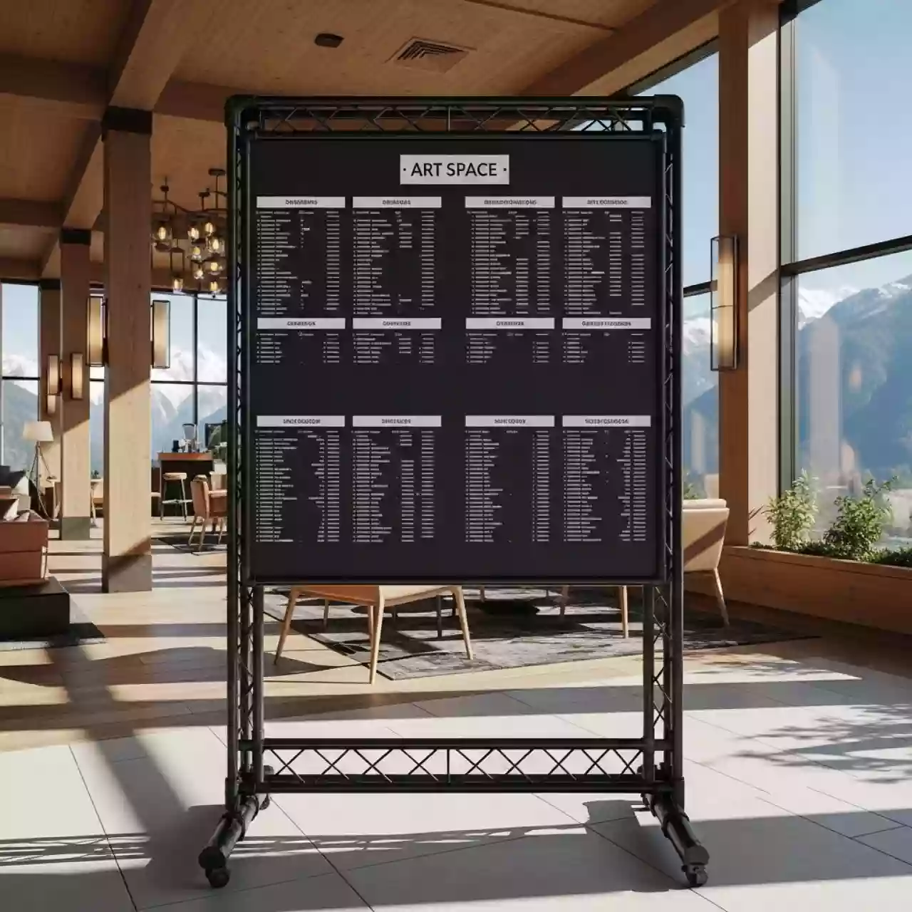 Аренда Стенд рассадки 8 в Radisson Hotel Rosa Khutor — ART SPACE