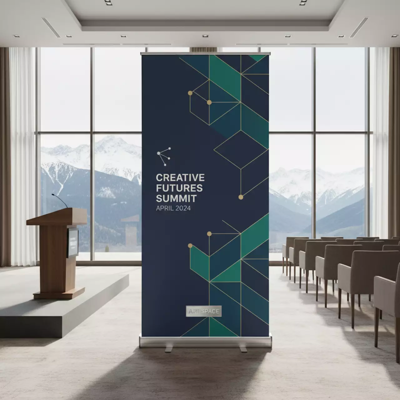 Аренда Стенд ролл ап односторонний 150х200 см в Rixos Krasnaya Polyana — ART SPACE