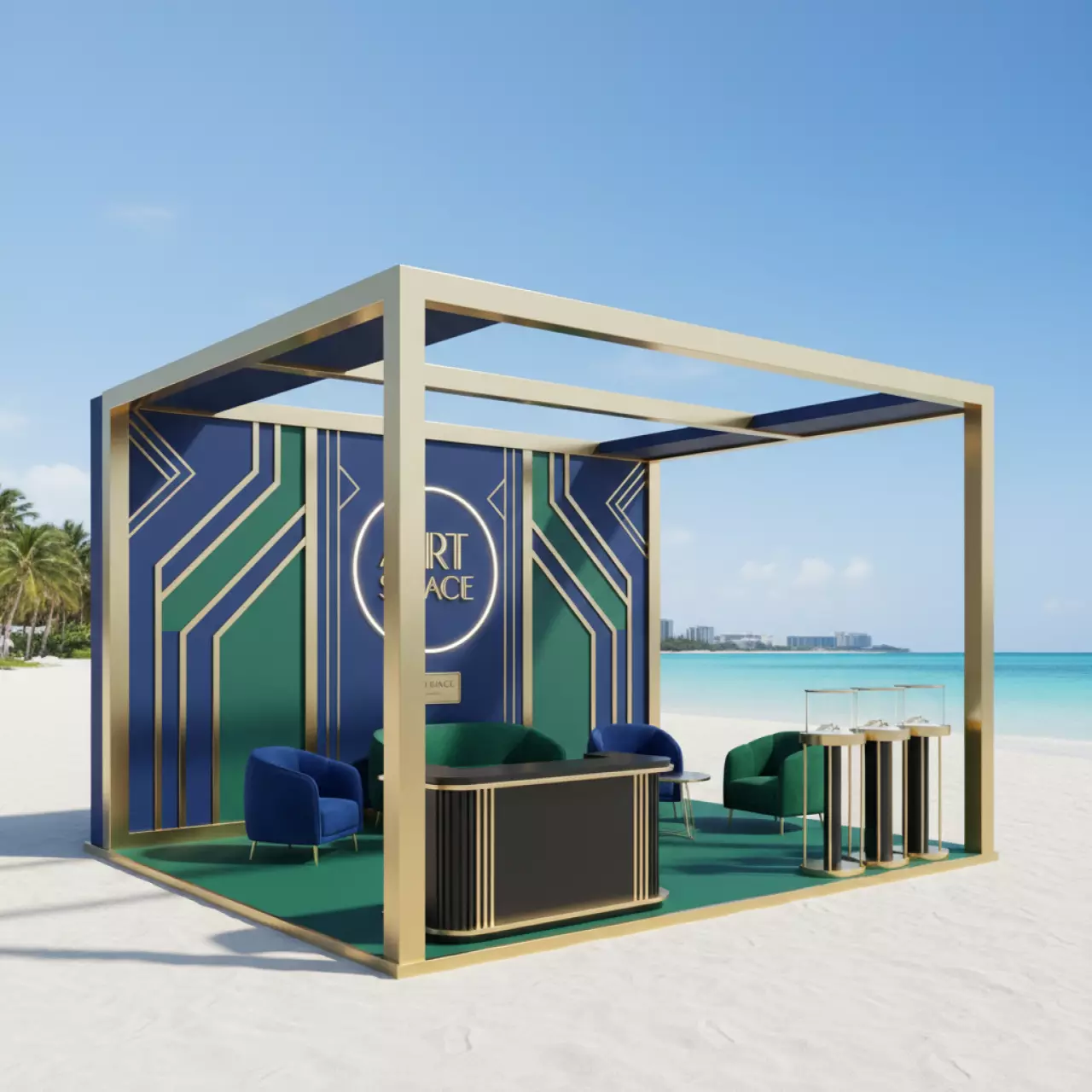 Аренда Стенд выставочный 18 м² на пляже «Мандарин» — ART SPACE
