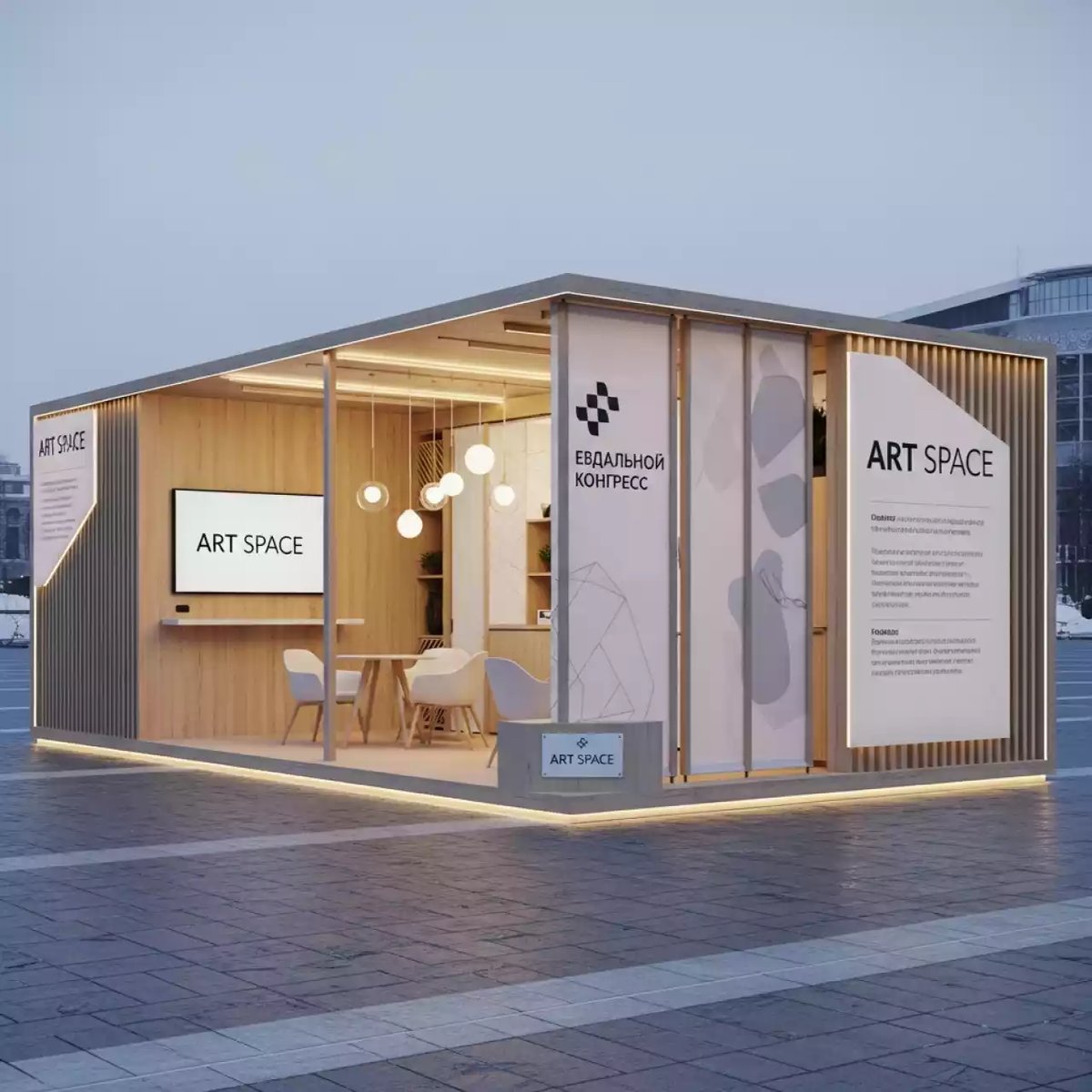 Аренда Стенды и оборудование выставочное мобильное на Медальной площади — ART SPACE