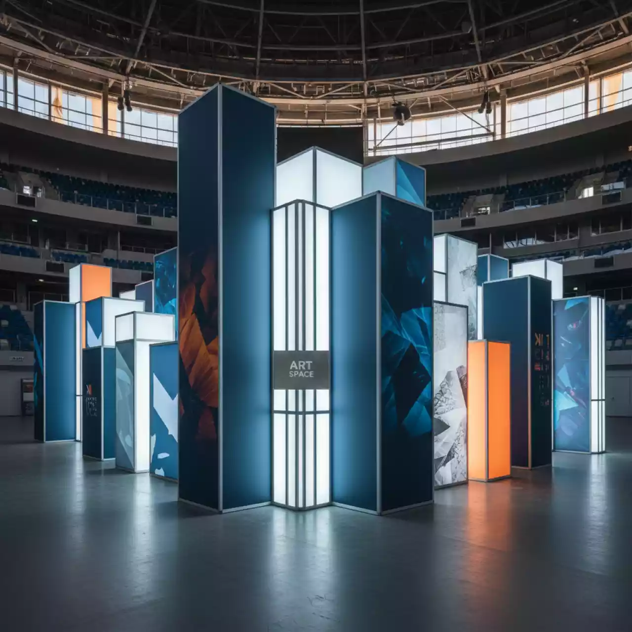 Аренда Стенды тканевые Altec City Light Up в Ледовом дворце «Айсберг» — ART SPACE