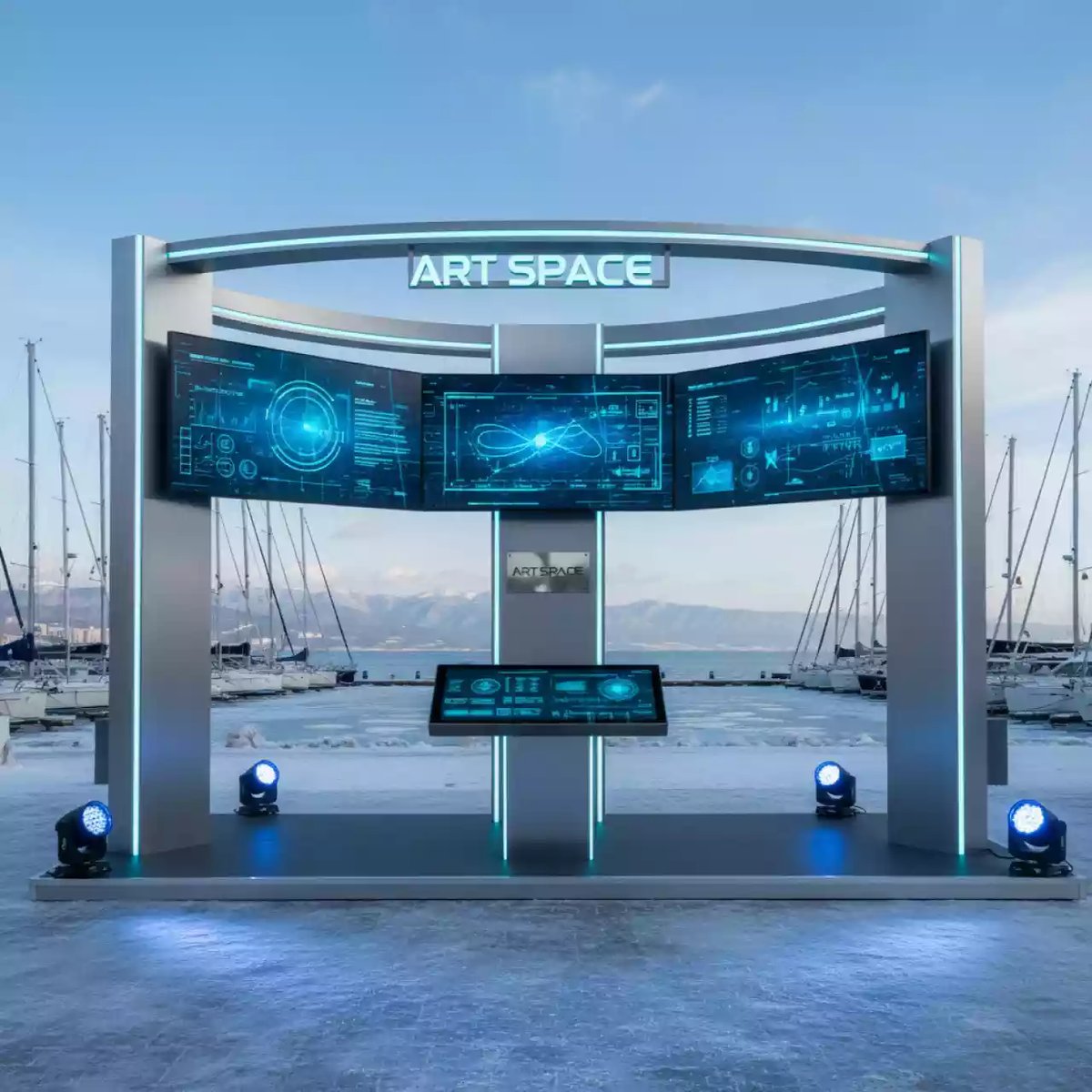 Аренда Стенды выставочные технические возможности на парусной регате (Сочи) — ART SPACE