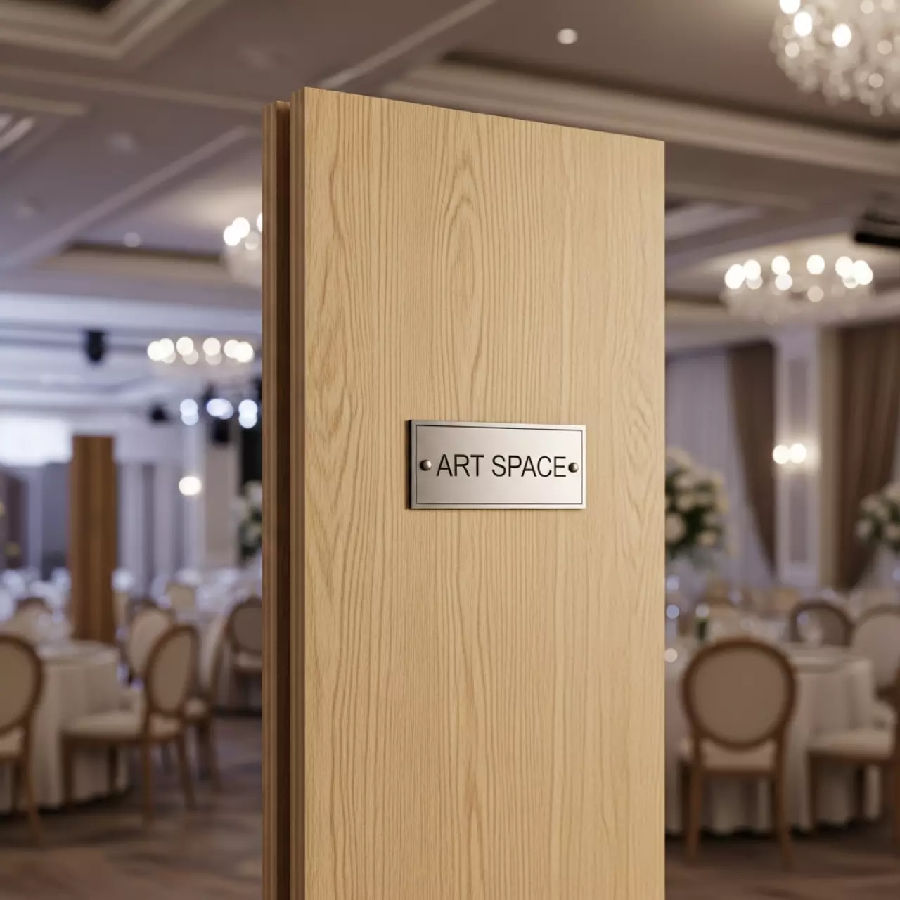 Аренда Стеновая панель МДФ Дуб Юстус в банкетном зале «Дельфин» — ART SPACE