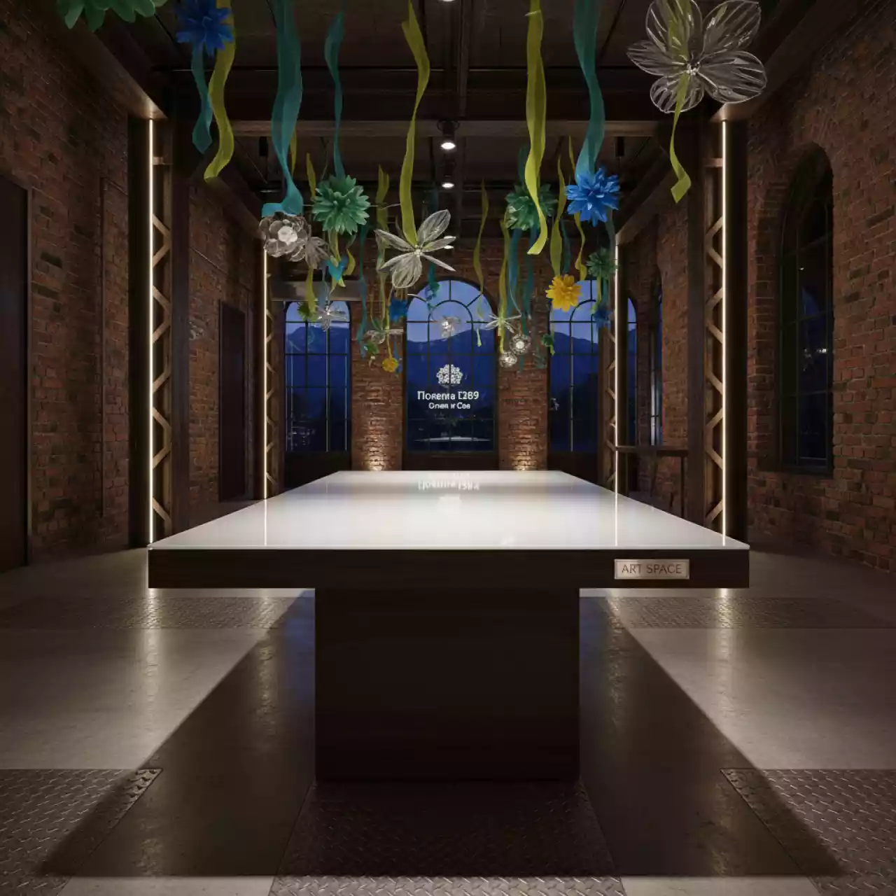 Аренда Стол Абер венге стекло белое глянец в Поляна 1389 Отель и Спа — ART SPACE