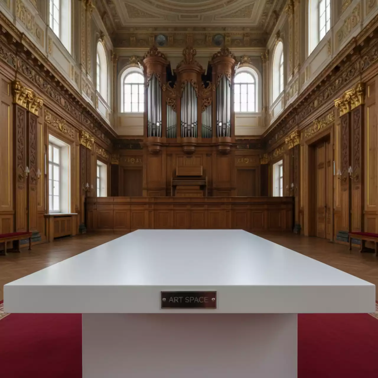 Аренда Стол aesthetic white в Зале органной и камерной музыки — ART SPACE