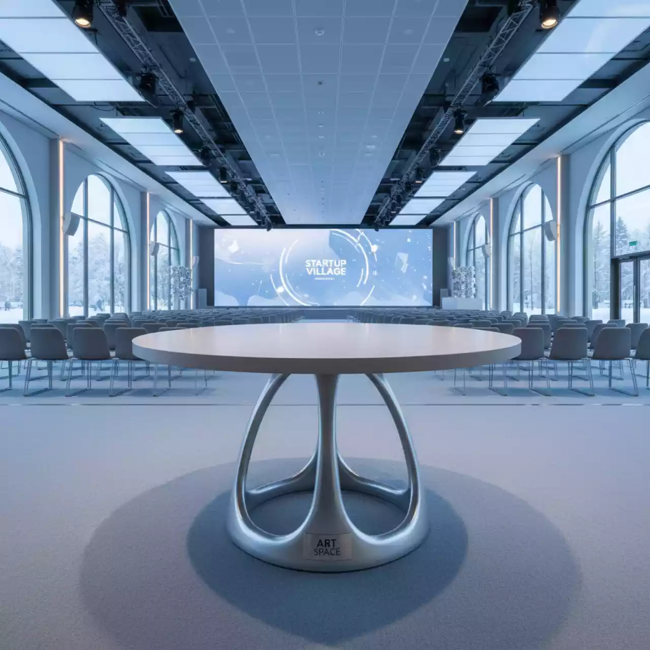 Аренда Стол Антик Antique круглый литой алюминий керамика в Bridge Resort — ART SPACE