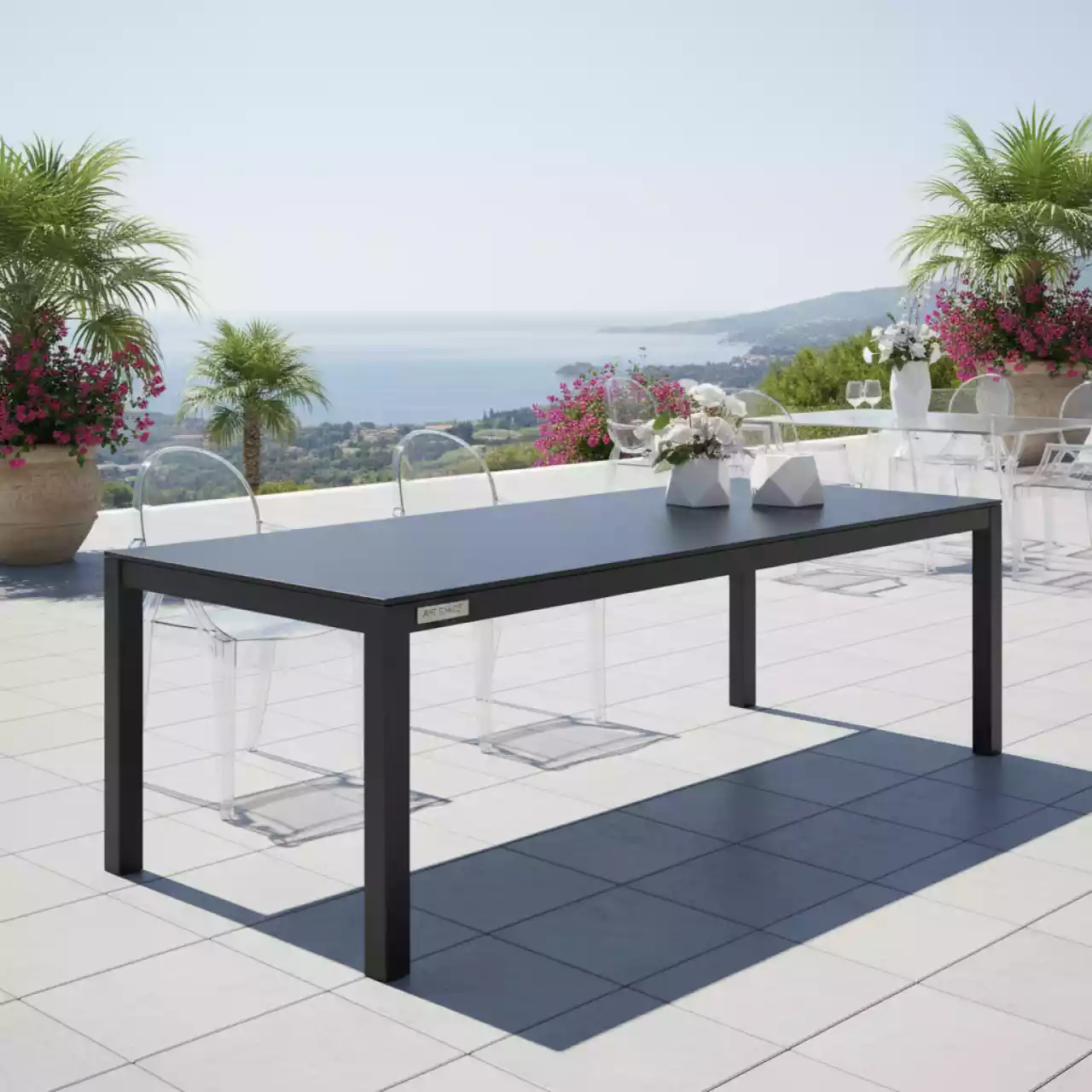 Аренда Стол Backstage прямоугольный черный 120х60 см на вилле «Анна» — ART SPACE