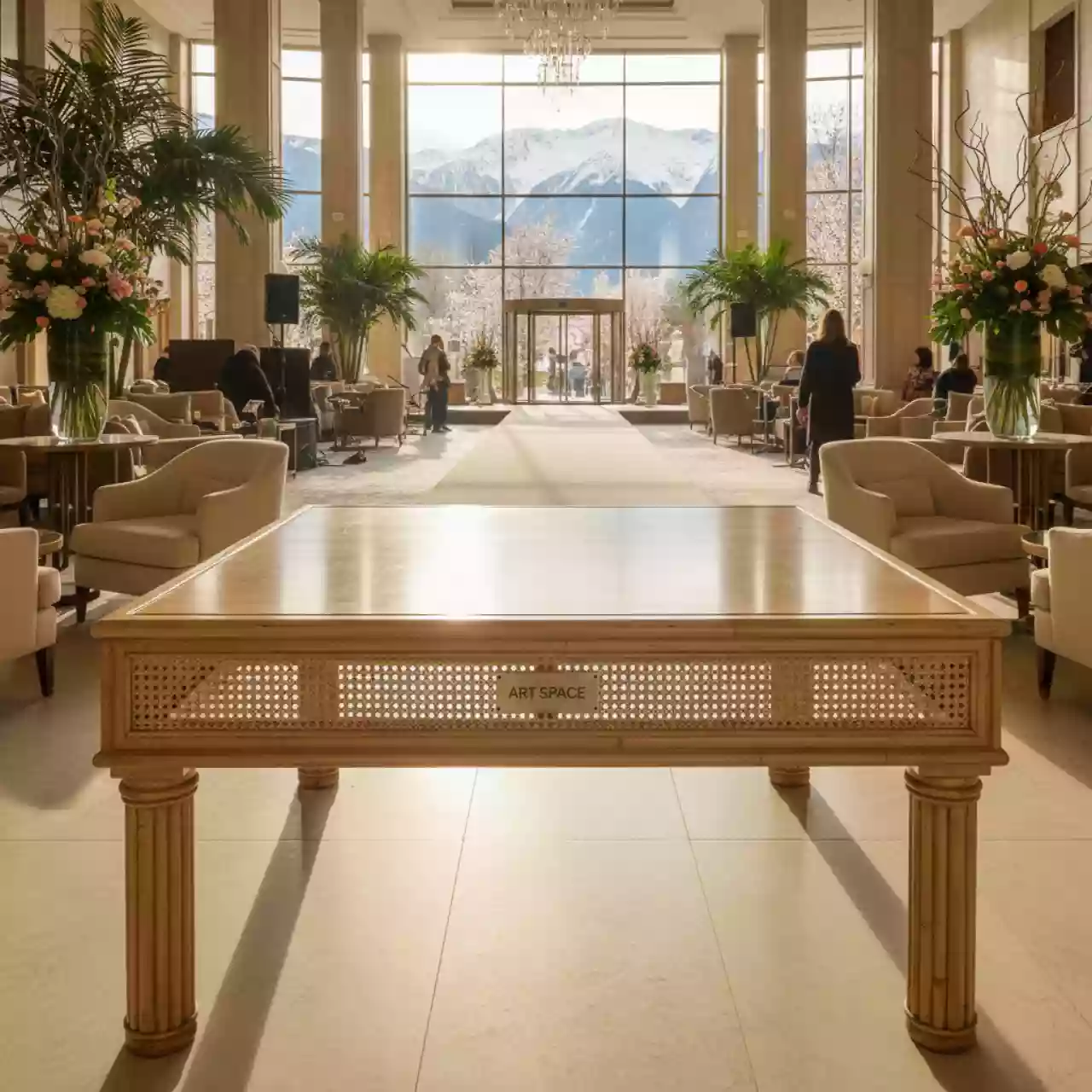 Аренда Стол Бамбук ROTANG LUX 100х100 в Golden Tulip Rosa Khutor — ART SPACE