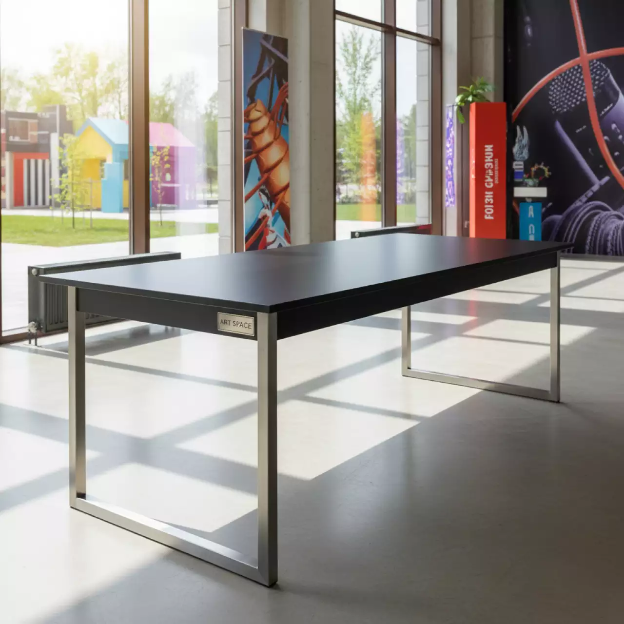 Аренда Стол банкетный Affari black черного цвета в этно-парке «Моя Россия» — ART SPACE