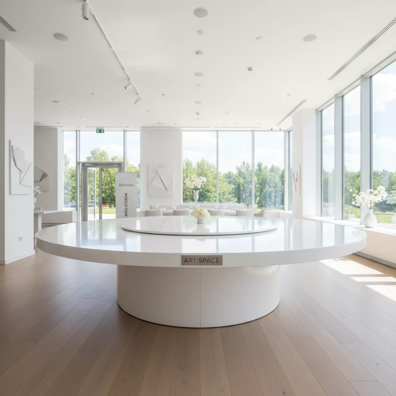 Аренда Стол банкетный Cyclone 90 white в ресторане «Brunello» — ART SPACE