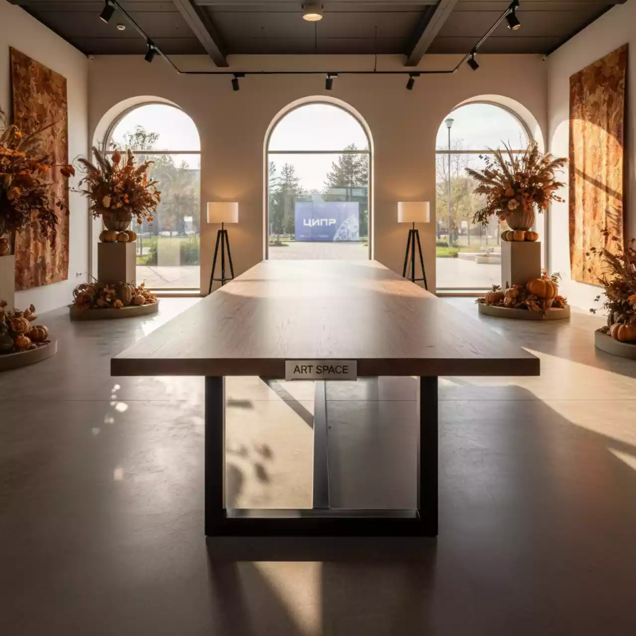 Аренда Стол банкетный Dark Loft коричневый на Медальной площади — ART SPACE