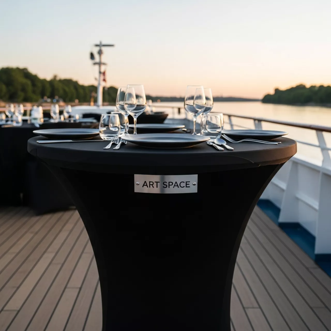 Аренда Стол банкетный Homer 100 черный на теплоходе «Дагомыс» — ART SPACE