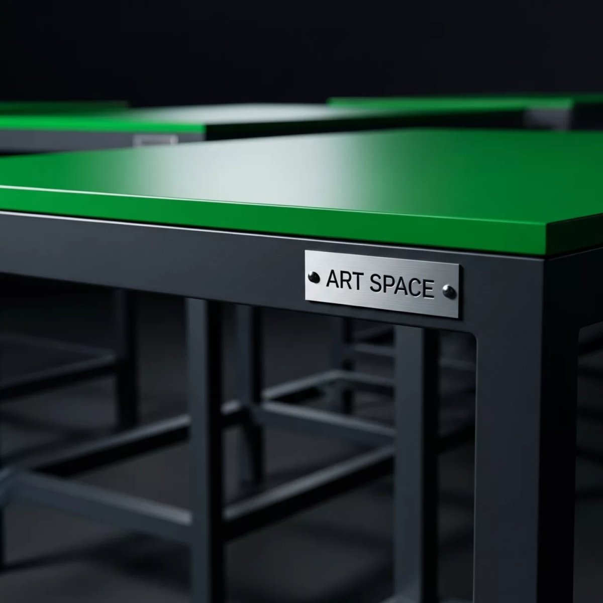 Аренда Стол банкетный Катушка зеленая столешница в санатории «Сочи» — ART SPACE