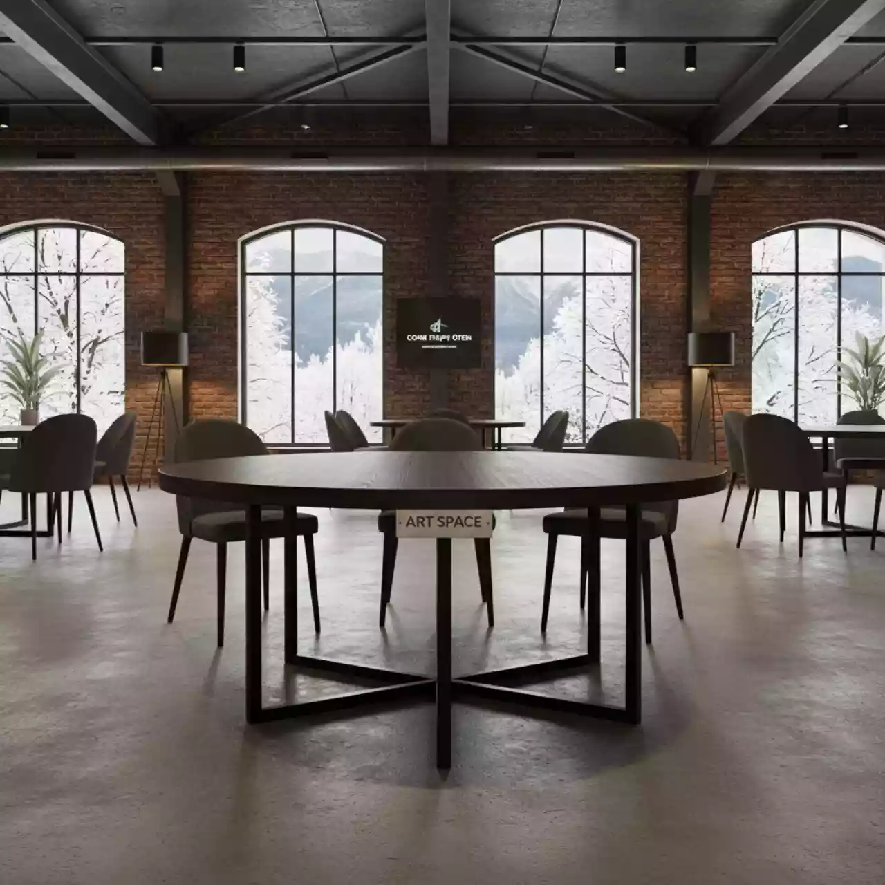 Аренда Стол банкетный круглый 120 см в Сочи Парк Отеле — ART SPACE